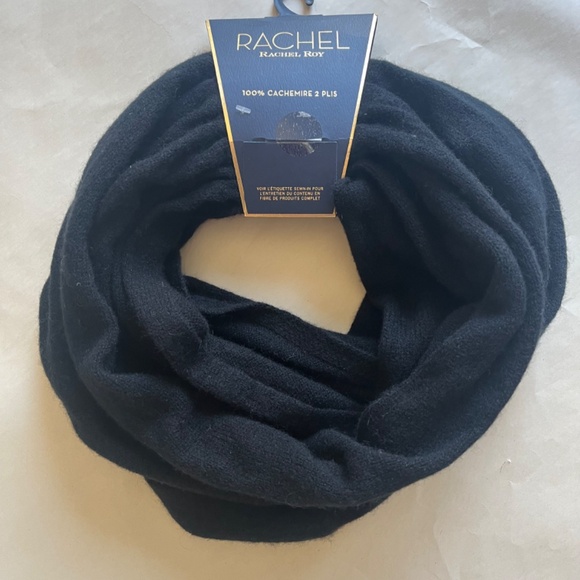 RACHEL RACHEL ROY Cashmere 2-ply Black Infinity Winter Loop Scarf - Picture 5 of 5